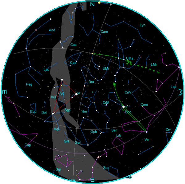 Οι αστερισμοί του βορείου ημισφαιρίου (εικόνα από αστρονομικό πρόγραμμα)