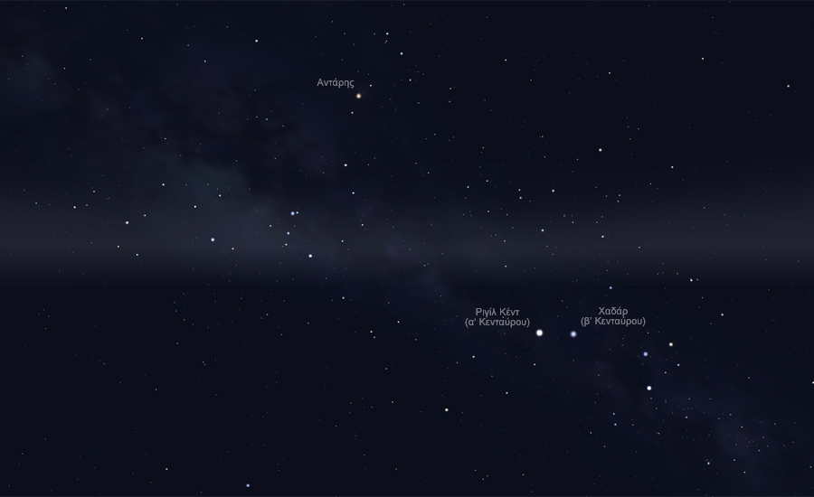 Ο αστερισμός του Κενταύρου στον νυχτερινό ουρανό