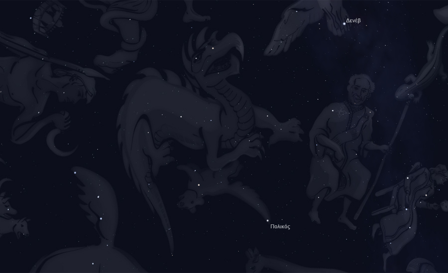 οι αστερισμοί της Μεγάλης και της Μικρής Άρκτου στον νυχτερινό ουρανό - μορφή