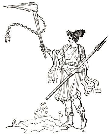 Ερινύς, εικονογραφία από την έκδοση Μικρή Κλασσική Μυθολογία, Ουίλλιαμ Σμιθ, 1882