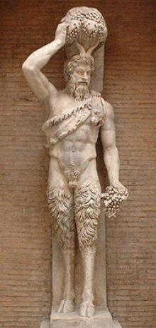 Ο Θεός Παν, άγαλμα γνωστό ως Satιrο Della Valle απο την αυλή του Palazzo, ελληνιστικό (ανακαλύφθηκε κοντά στο Θέατρο της Πομπηίας, Campo Marzio, Ρώμη.