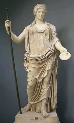 Ήρα Βαρβερίνι, ρωμαϊκό αντίγραφο ελληνικού αγάλματος της σχολής του Φειδία, τέλη 5ου αι. π.Χ.