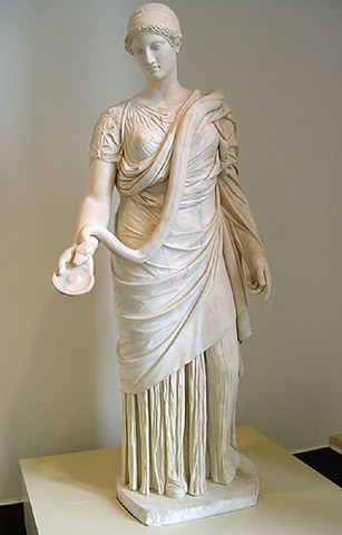 Υγεία, άγαλμα από Πεντελικό μάρμαρο που βρέθηκε στην Όστια, ελληνιστικό