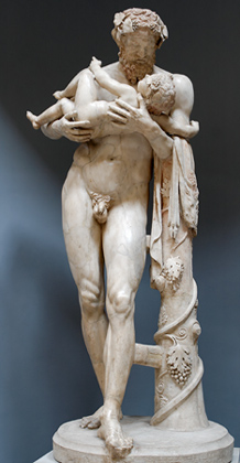 Ο Σιληνός με το βρέφος Διόνυσο, άγαλμα, ρωμαϊκό αντίγραφο του 2ου αι. μ.Χ. από ελληνικό πρωτότυπο του Λυσίππου, 300 π.Χ.