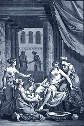 Η γέννηση του Ηρακλέους από την Αλκμήνη, χαρακτική του Nicolas-André Monsiau