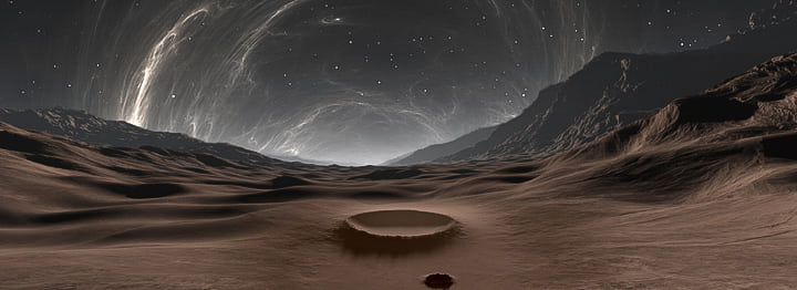 Η επιφάνεια του πλανητη Ερμή, καλλιτεχνική φανταστική απεικόνιση