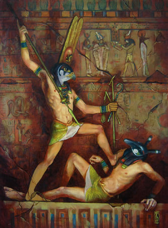 Horus victorious over Seth Illustration by Glaring Dragon DevianArt