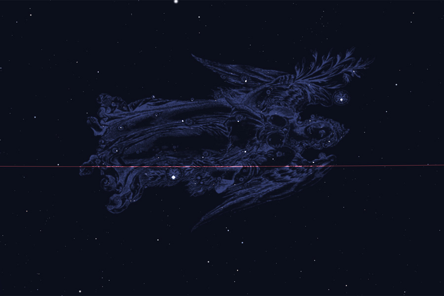 Ο αστερισμός της Παρθένου στο νυχτερινό ουρανό (μορφή) The constellation of Virgo in the night sky (form)