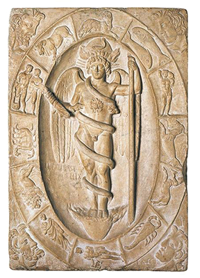Oprhic god Phanes marble relief circa 2nd centAD