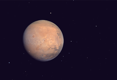 Πλανήτης Άρης στον νυχτερινό ουρανό, διάστημα