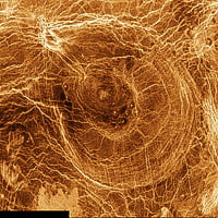 Αραχνοειδής Κορώνα Τροτούλα από την περιοχή Μπερεγκίνια Πλανίτια στον πλανήτη Αφροδίτη - Arachnoid Trotula Corona from Bereghinya Planitia of planet Venus