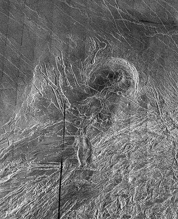 Το Πλάτωμα Λάκσμι και η Πατέρα Σίντον με έντονες Ψηφίδες στην Γη της Αφροδίτης, του πλανήτη Αφροδίτη -  από την ραδιοανίχνευση της αποστολής Μαγγελάνος.
