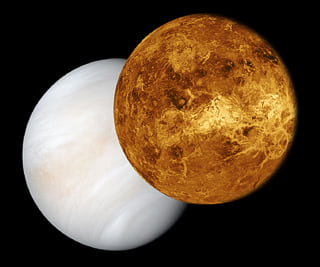 Συνδυασμός από λήψη της αποστολής Μάρινερ 10 και από σύνθετες λήψεις των ραδιοανιχνευτών της αποστολής Μαγγελάνος με την επιφάνεια του πλανήτη της Αφροδίτης.