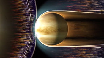 Οι γραμμές του μαγνητικού πεδίου του ηλίου και η αλληλεπίδρασή του με την ιονόσφαιρα της Αφροδίτης